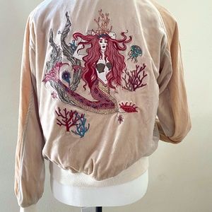 Silence + Noise Champagne Pink Mermaid Bomber